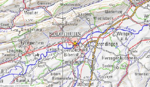 carte routière Solothurn
